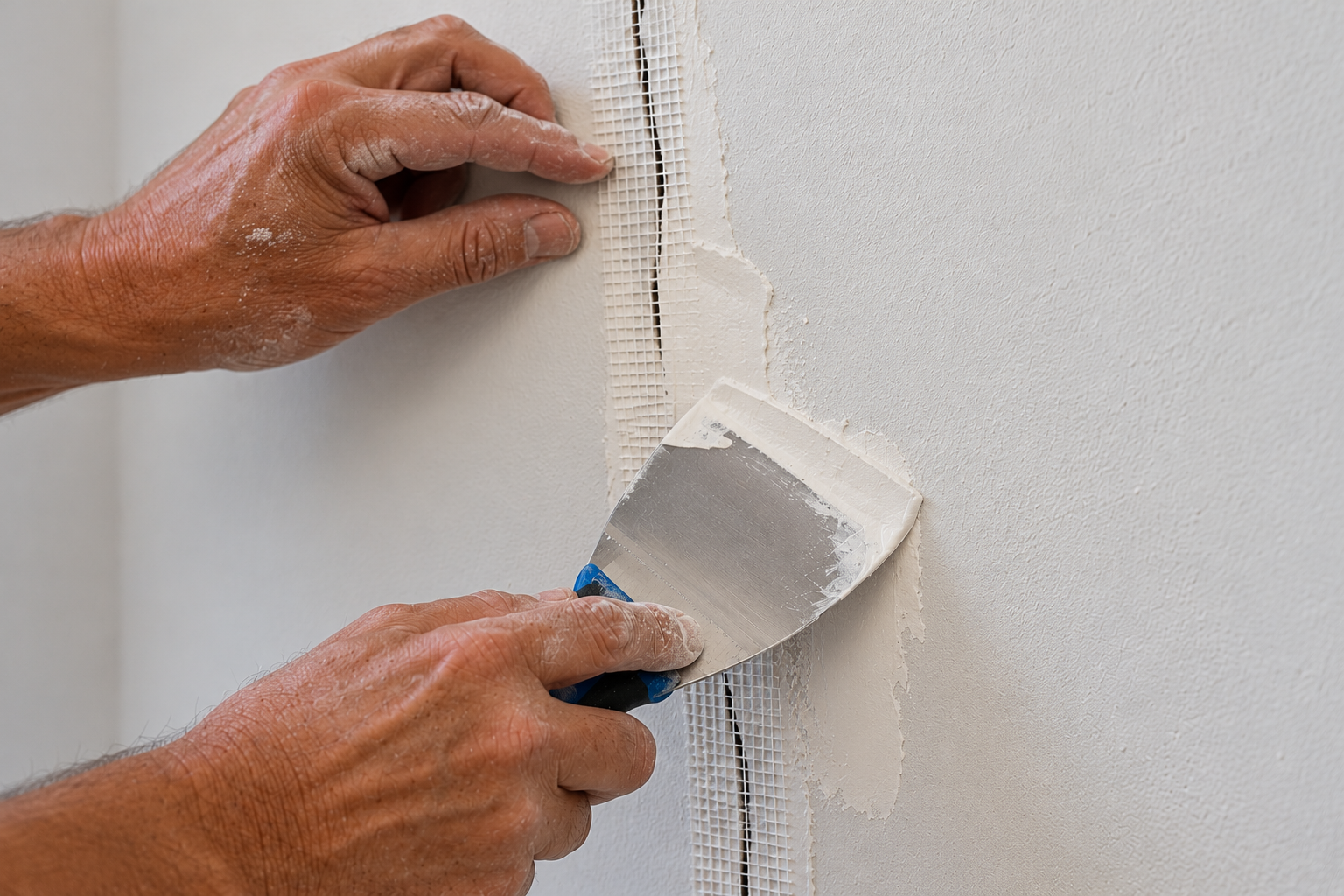 5Drywall Crack Repair with Mesh Tape